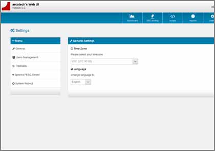 Multiuser Interface, timezone and treshold setup screen